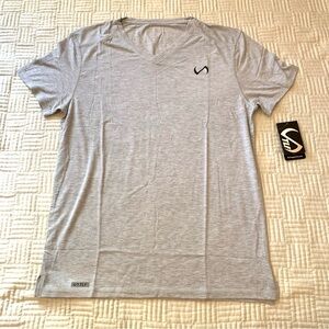 NWT TLF Light Gray V-Neck Tee Size Large